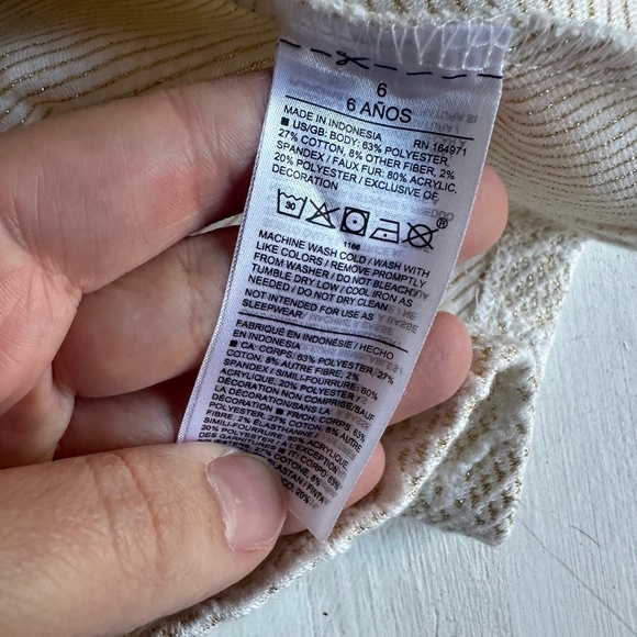 Janie and Jack Metallic Faux Fur Collar Dress - Picture 4 of 6